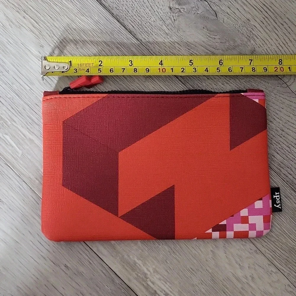 Ipsy‎ Tetris Red Zippered Cosmetic Pouch Gamer NWOT